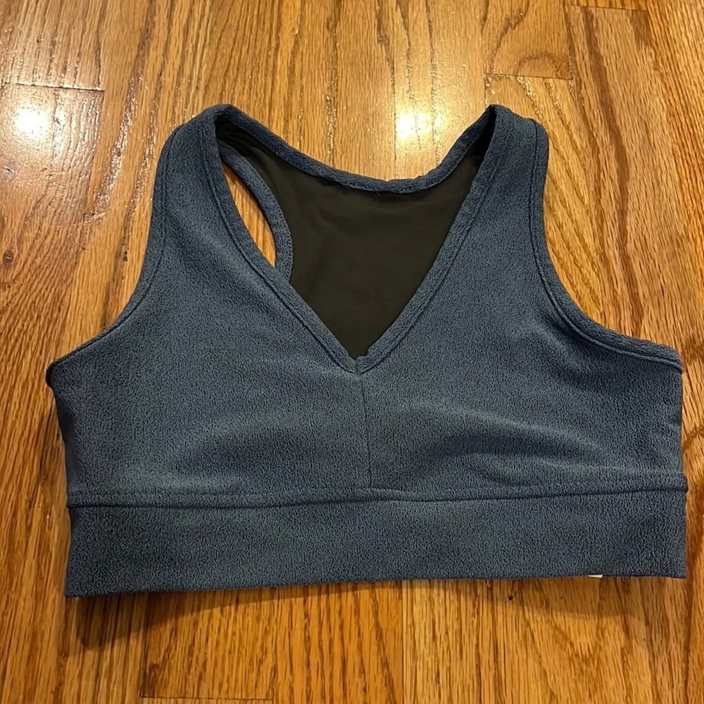 Five Dancewear bra top, blue.  Youth XL